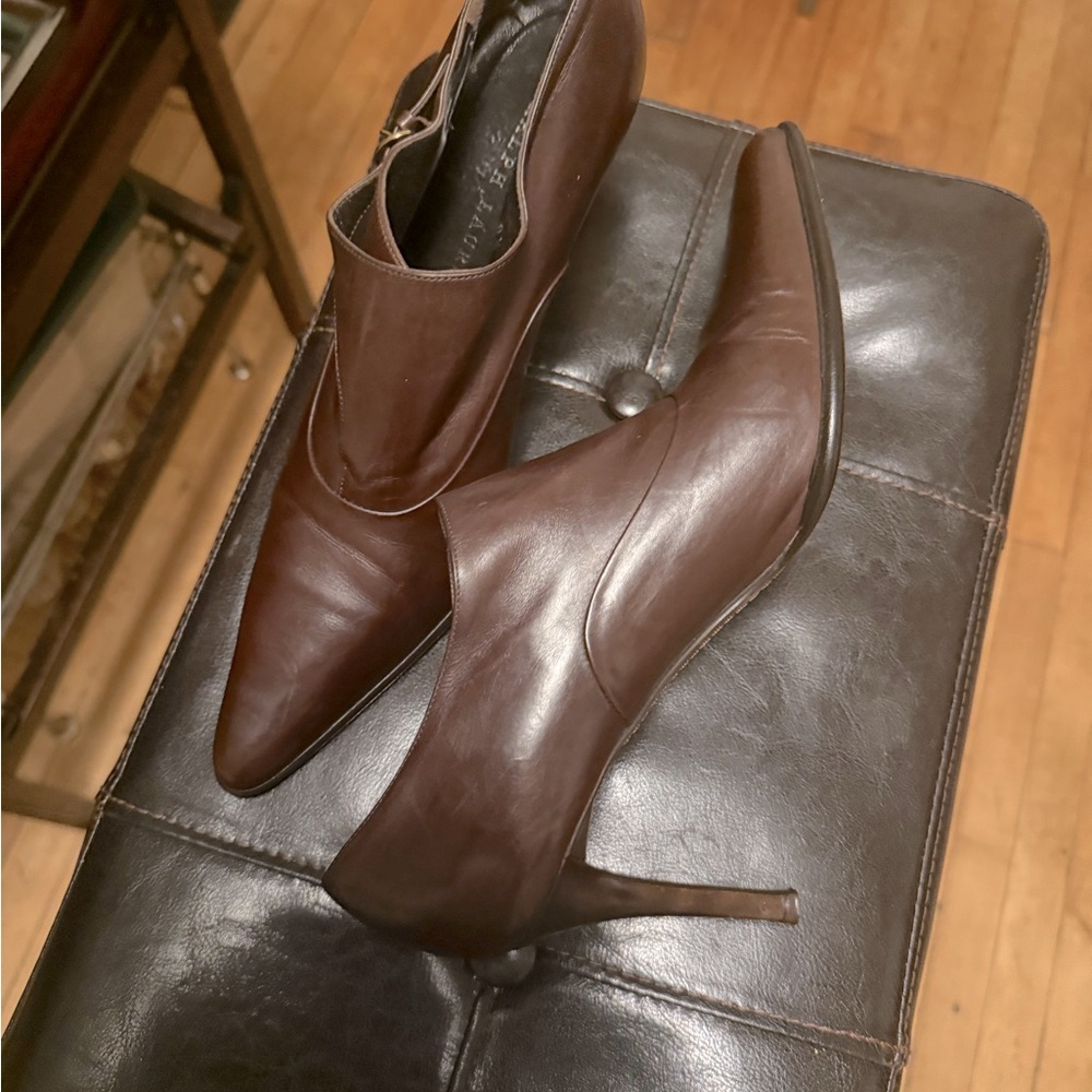 Ralph Lauren Dark Brown Leather Heels